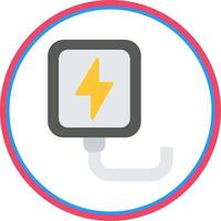 Wireless Charger Flat Circle Icon vector