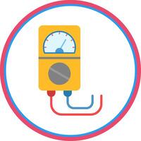 Voltage Indicator Flat Circle Icon vector