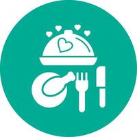 Dinner Multi Color Circle Icon vector