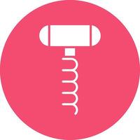 Corkscrew Multi Color Circle Icon vector