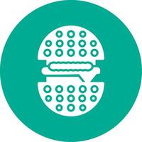 Burger Multi Color Circle Icon vector