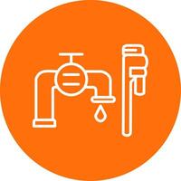 Plumbing installation Multi Color Circle Icon vector