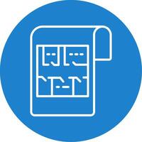 Build Planning Multi Color Circle Icon vector