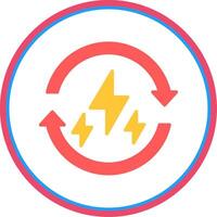 Renewable Energy Flat Circle Icon vector