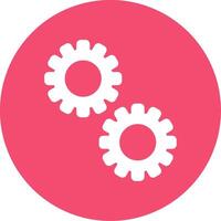Cogwheel Multi Color Circle Icon vector