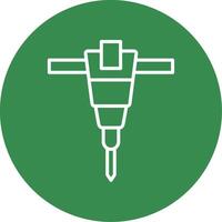 Jackhammer Multi Color Circle Icon vector