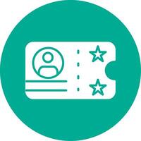 Ticket Multi Color Circle Icon vector