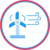 Wind Energy Flat Circle Icon vector