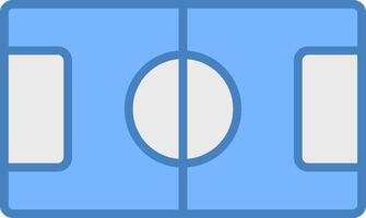 Table Football Line Filled Blue Icon vector