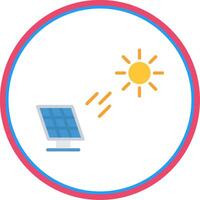 Solar Power Flat Circle Icon vector