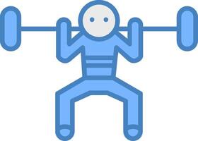 Workout Line Filled Blue Icon vector