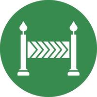Barrier Multi Color Circle Icon vector