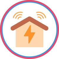 Smart Home Flat Circle Icon vector