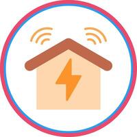 Smart Home Flat Circle Icon vector