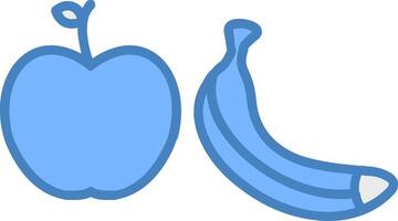 Healthy Eating Line Filled Blue Icon vector