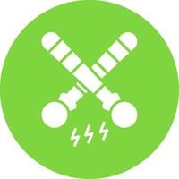 Drumsticks Multi Color Circle Icon vector