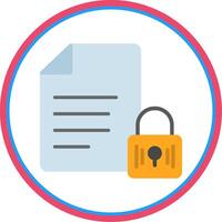 Encrypted Data Flat Circle Icon vector