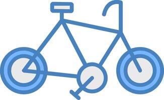 ciclo línea lleno azul icono vector