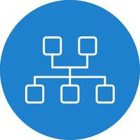 Sitemap Multi Color Circle Icon vector