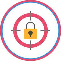 Targeting Flat Circle Icon vector