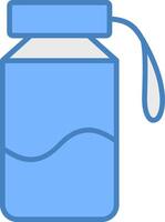 Water Bottle Line Filled Blue Icon vector