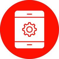 Mobile Phone Multi Color Circle Icon vector