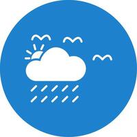 Weather Multi Color Circle Icon vector