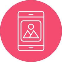 Mobile Application Multi Color Circle Icon vector