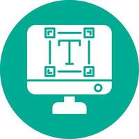 Typography Multi Color Circle Icon vector