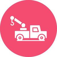 Tow Truck Multi Color Circle Icon vector