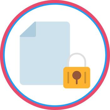 cifrado datos plano circulo icono vector