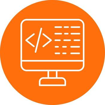 Coding Multi Color Circle Icon vector