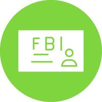 Fbi Multi Color Circle Icon vector
