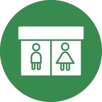 Public Toilet Multi Color Circle Icon vector