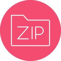 Zip Files Multi Color Circle Icon vector