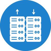 Data Center Multi Color Circle Icon vector