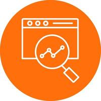 Web Monitoring Multi Color Circle Icon vector