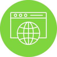 Web Browser Multi Color Circle Icon vector
