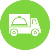 Food Delivery Multi Color Circle Icon vector