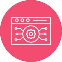 Website Algorithm Multi Color Circle Icon vector