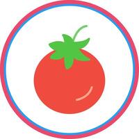 Tomato Flat Circle Icon vector