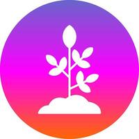 Plant Glyph Gradient Circle Icon Design vector