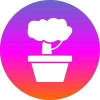 Bonsai Glyph Gradient Circle Icon Design vector