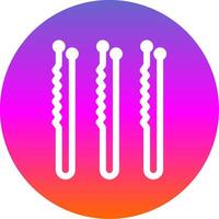 Bobby Pin Glyph Gradient Circle Icon Design vector