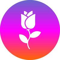 Rose Glyph Gradient Circle Icon Design vector