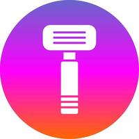Razor Glyph Gradient Circle Icon Design vector