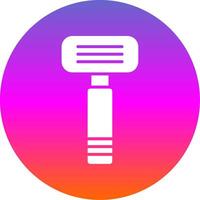 Razor Glyph Gradient Circle Icon Design vector