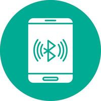 Bluetooth Multi Color Circle Icon vector