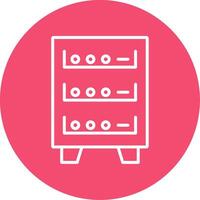 Server Cabinet Multi Color Circle Icon vector