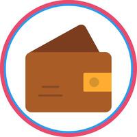 Wallet Flat Circle Icon vector